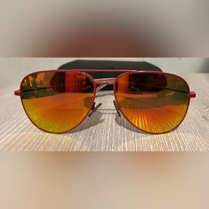 Saint Laurent Raspberry Red Mirrored Aviator Sunglasses